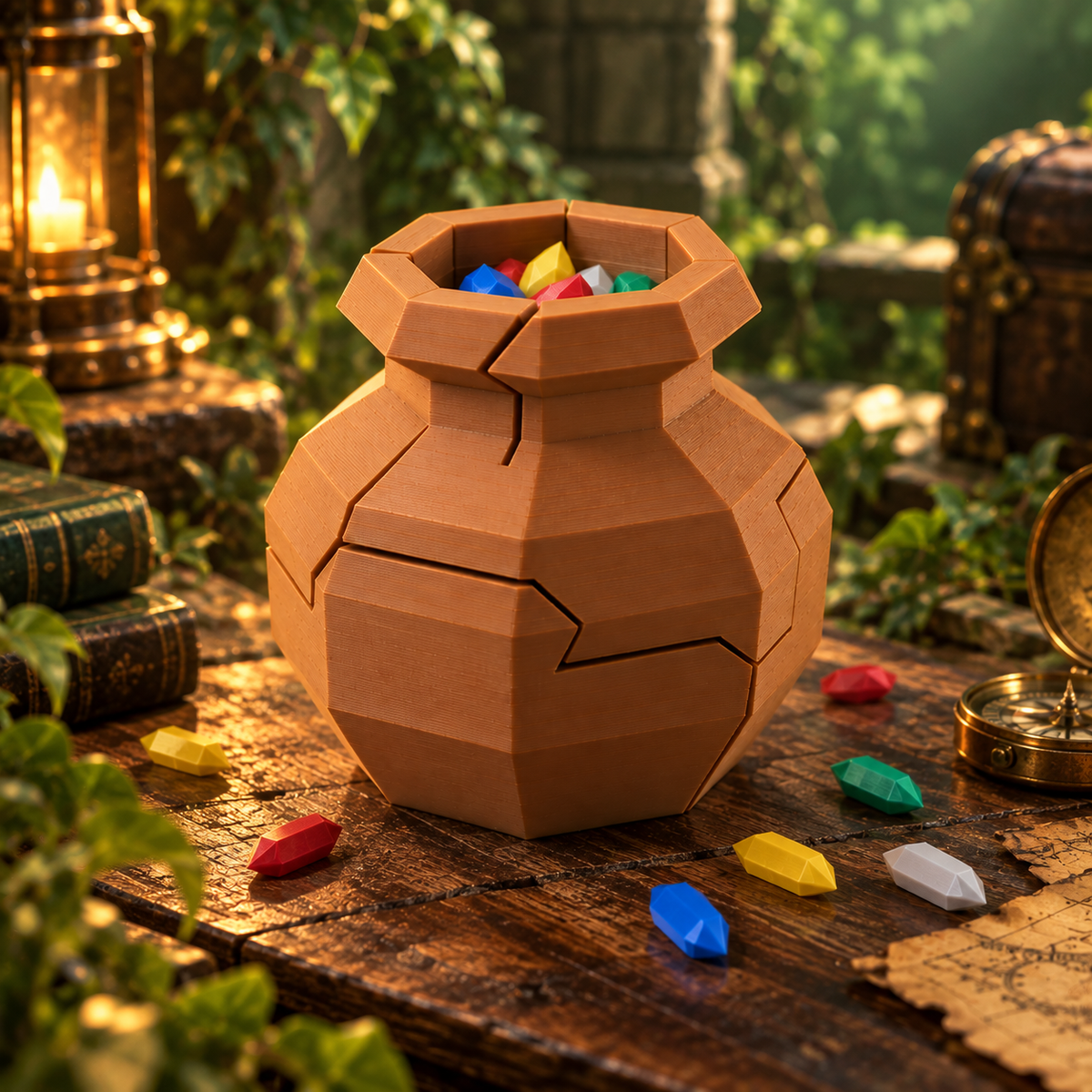 Potziy™ | Jarrón Gamer Rompible con 60 Gemas