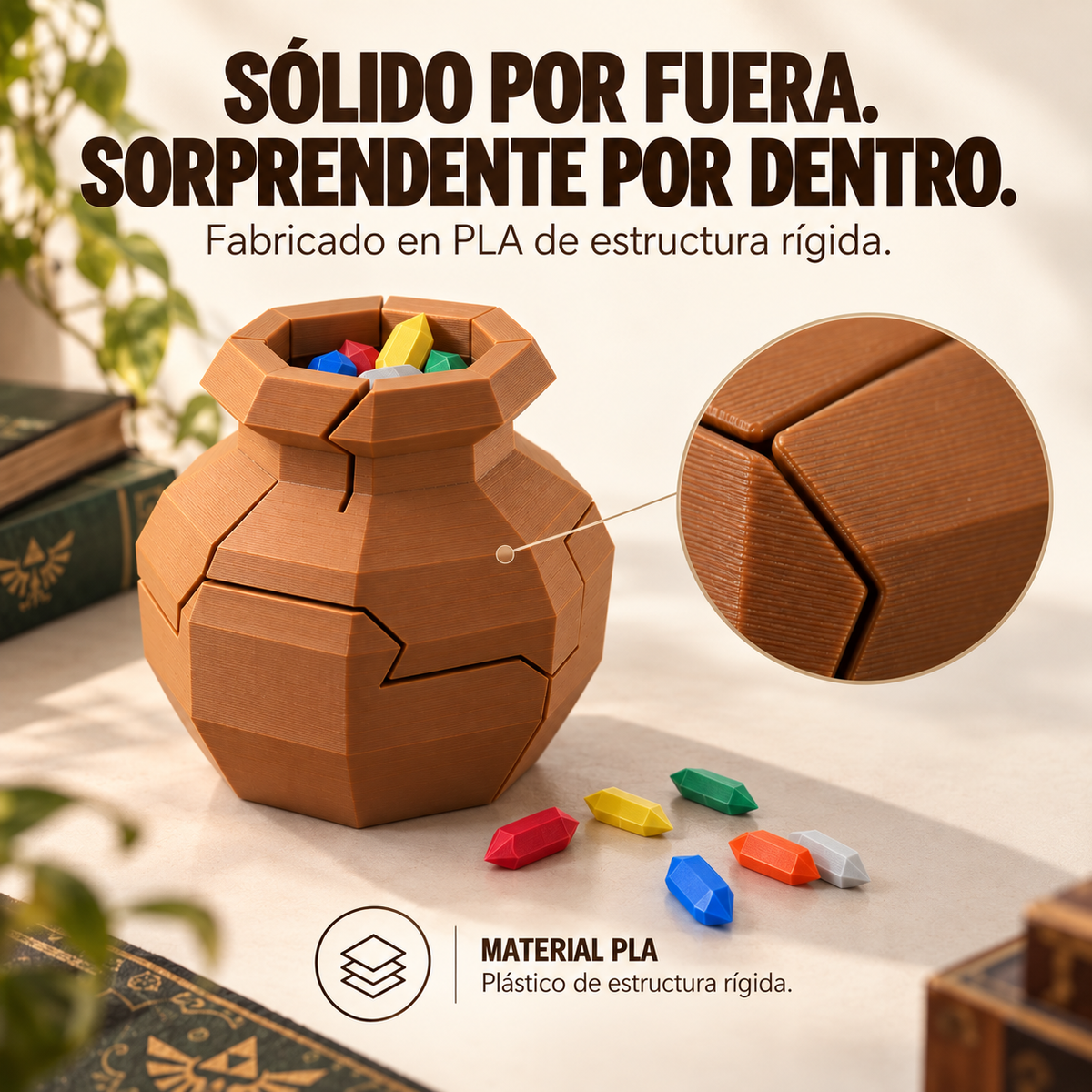 Potziy™ | Jarrón Gamer Rompible con 60 Gemas